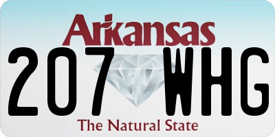 AR license plate 207WHG