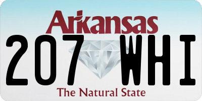 AR license plate 207WHI
