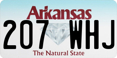 AR license plate 207WHJ
