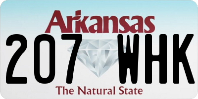 AR license plate 207WHK