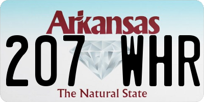 AR license plate 207WHR