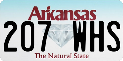 AR license plate 207WHS