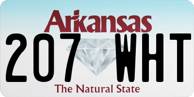 AR license plate 207WHT
