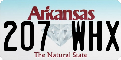 AR license plate 207WHX