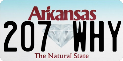 AR license plate 207WHY