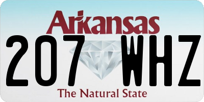 AR license plate 207WHZ