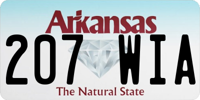 AR license plate 207WIA