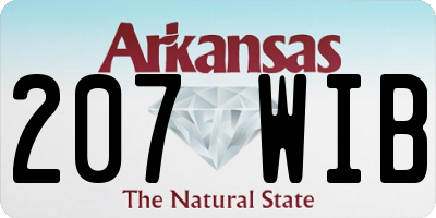 AR license plate 207WIB