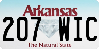 AR license plate 207WIC