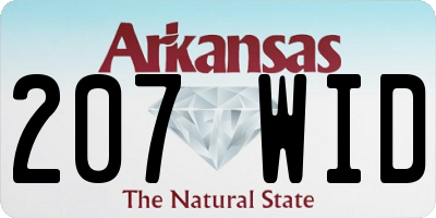 AR license plate 207WID