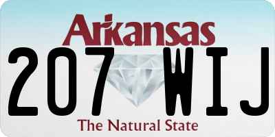 AR license plate 207WIJ
