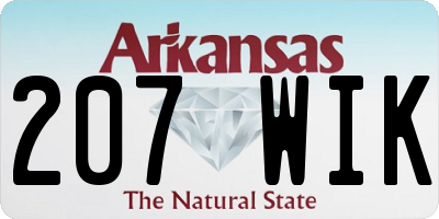 AR license plate 207WIK