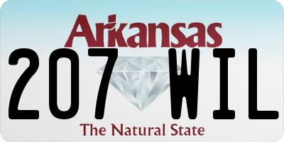 AR license plate 207WIL