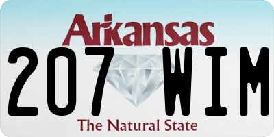 AR license plate 207WIM