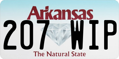 AR license plate 207WIP