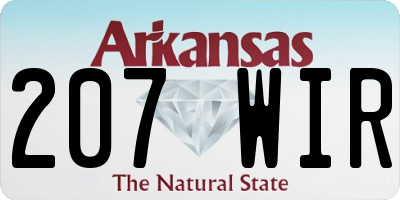 AR license plate 207WIR