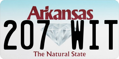 AR license plate 207WIT