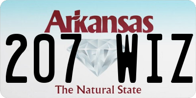 AR license plate 207WIZ