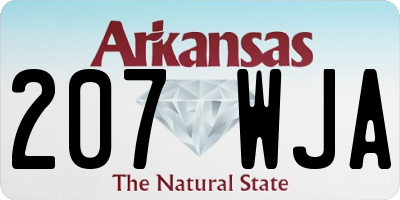 AR license plate 207WJA