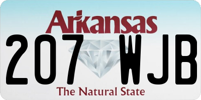 AR license plate 207WJB