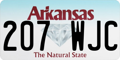 AR license plate 207WJC