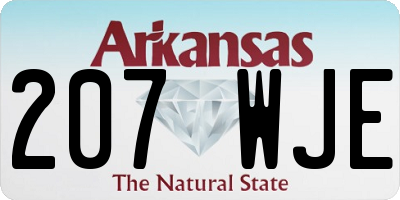 AR license plate 207WJE
