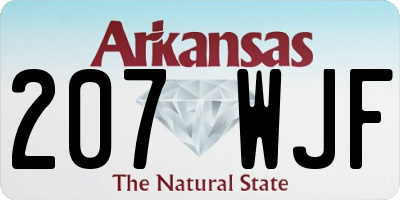 AR license plate 207WJF