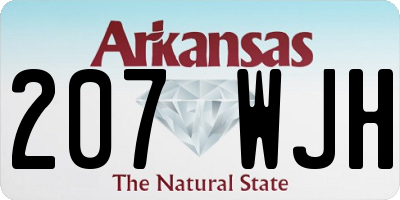 AR license plate 207WJH