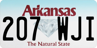 AR license plate 207WJI
