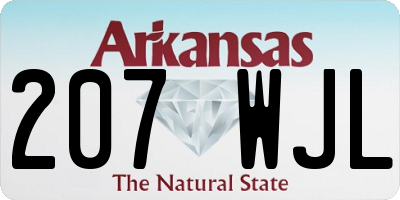 AR license plate 207WJL