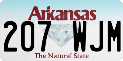 AR license plate 207WJM