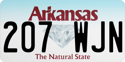 AR license plate 207WJN