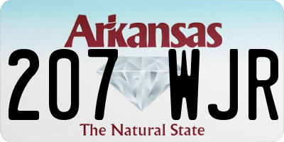 AR license plate 207WJR