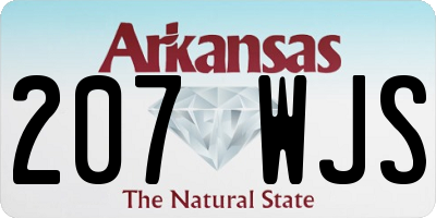 AR license plate 207WJS