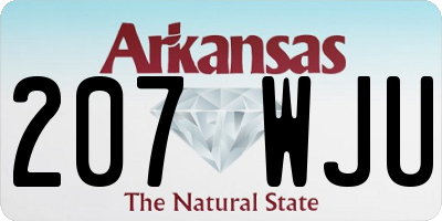 AR license plate 207WJU