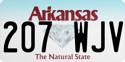 AR license plate 207WJV