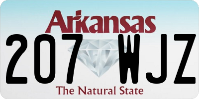 AR license plate 207WJZ