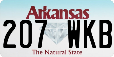 AR license plate 207WKB