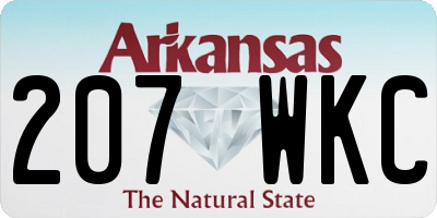 AR license plate 207WKC