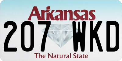 AR license plate 207WKD