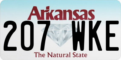 AR license plate 207WKE
