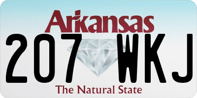 AR license plate 207WKJ