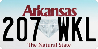 AR license plate 207WKL