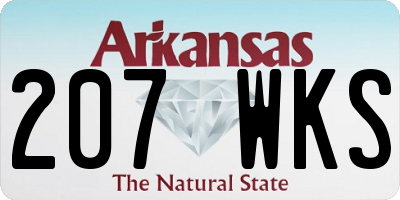 AR license plate 207WKS