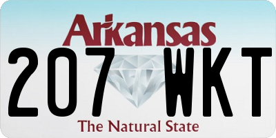 AR license plate 207WKT