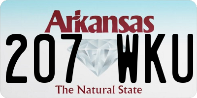 AR license plate 207WKU