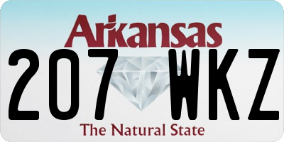 AR license plate 207WKZ