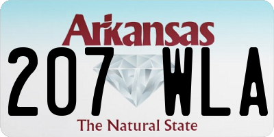 AR license plate 207WLA