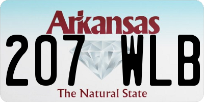 AR license plate 207WLB