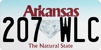 AR license plate 207WLC